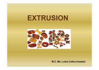 EXTRUSION
M.C. Ma. Luisa Colina Irezabal
 