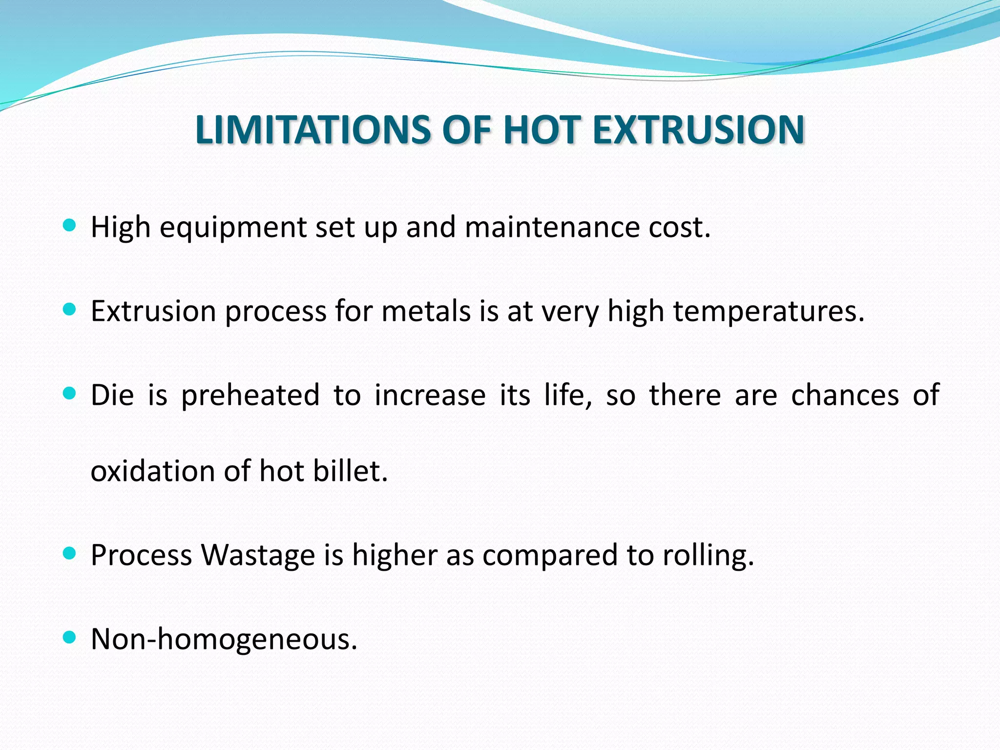 Extrosion Process Extrusion | PPTX