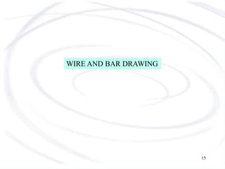 15
WIRE AND BAR DRAWING
 