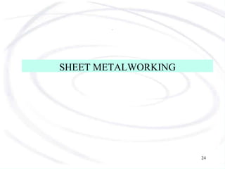.
SHEET METALWORKING
24
 