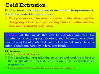 Extrusion of metals by Hariprasad | PDF