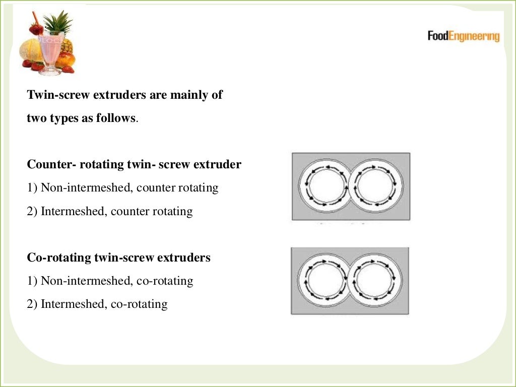 Extrusion Technology in Food Processing