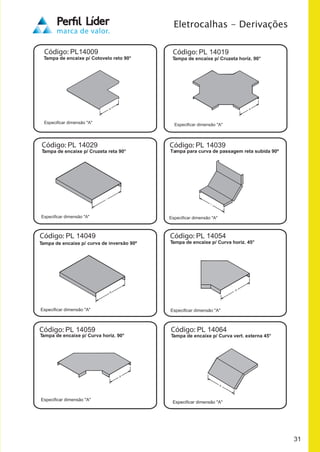 31
Tampa para curva de passagem reta subida 90º
curva de inversão 90º
 