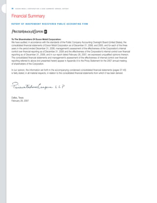 Exxon Mobil Annual Report 2006