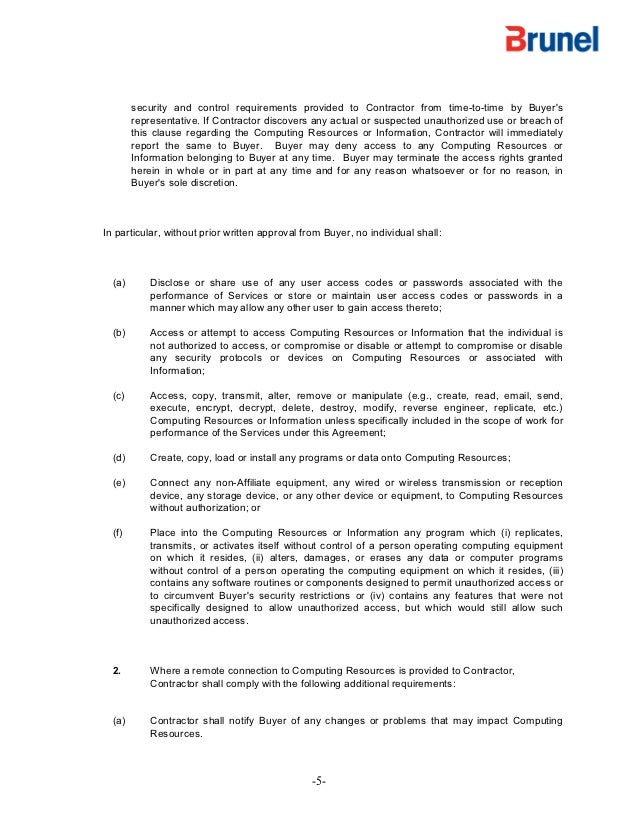 Exxon Mobil Contract Terms And Confidentiality Agreement
