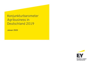 Konjunkturbarometer
Agribusiness in
Deutschland 2019
Januar 2020
 