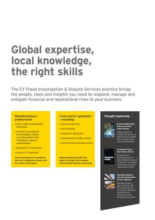 Forensic Services and Global Experience: the Intelligent Connection ...