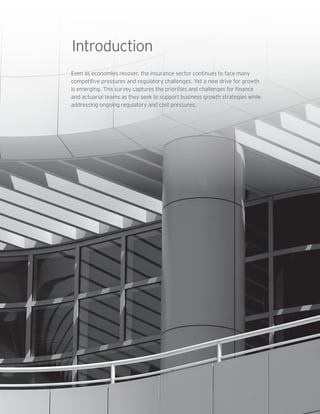 3Global Insurance CFO Survey |
Even as economies recover, the insurance sector continues to face many
competitive pressures and regulatory challenges. Yet a new drive for growth
is emerging. This survey captures the priorities and challenges for finance
and actuarial teams as they seek to support business growth strategies while
addressing ongoing regulatory and cost pressures.
Introduction
 