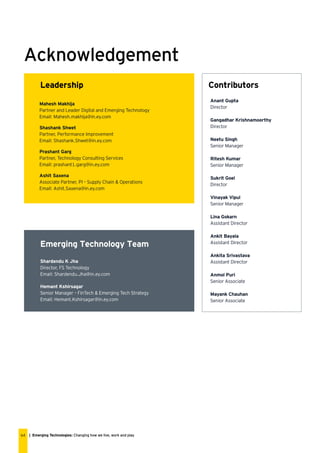 Emerging Technologies: Changing how we live, work and play  EY-Mint Emerging Technologies Report 2019