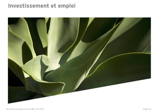 Page 23
Investissement et emploi
Baromètre européen EY des PME / ETI 2015
 