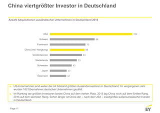Unternehmenskäufe chinesischer Investoren in Deutschland steigen auf Rekordhoch 