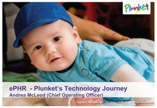 ePHR - Plunket’s Technology Journey
Andrea McLeod (Chief Operating Officer)
1
 