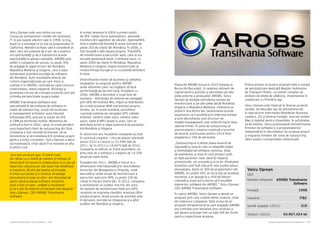 Cartea Antreprenorilor 2014 România | 109Cartea Antreprenorilor 2014 România | 108
Voicu Oprean este unul dintre cei mai
cunoscuţi antreprenori români din domeniul
IT. A pus bazele afacerii sale în 1998, la Cluj,
după ce a renunţat la un job ca programator în
California. Membrii echipei sale îl consideră un
lider, care are puterea de a uni, de a explora
noi oportunităţi şi de a transforma aceste
oportunităţi în afaceri rentabile. AROBS este
astăzi o companie de succes, cu peste 300
de angajaţi în şapte birouri din România,
Republica Moldova şi Ungaria, care a adus
numeroase premiere pe piaţa de software
din România. Sunt rezultatele directe ale
culturii organizaţionale pe care Voicu a
cultivat-o în AROBS, centrată pe valori precum
creativitatea, libera iniţiativă, eficienţa şi
asumarea riscului de a începe proiecte care pot
schimba perspectivele asupra pieţei.
AROBS Transilvania Software este
specializată în dezvoltarea de software în
regim de outsourcing, soluții de localizare
și management al flotelor auto folosind
tehnologia GPS, precum și soluții de SFA
și CRM pe terminale mobile. Momentul de
cotitură a fost în 2002, când, în urma pierderii
unui important client de outsourcing din SUA,
compania a fost nevoită să inoveze, să se
reinventeze şi să investească în produse proprii
pentru a evita concedieri. Voicu Oprean a decis
să investească, chiar dacă IT-ul mondial se afla
în plină criză.
„N-a fost un drum uşor. În plină criză,
am rămas cu o mână de oameni şi trebuia să
decid dacă să renunț la colaborarea cu ei sau să
repornesc afacerea pe alte baze mai sănătoase
şi inovative. Mi-am dat seama că inovaţia
e cheia succesului şi e necesar să adaugi
plusvaloare la ceea ce oferi. Am dezvoltat de
atunci două produse software inovative.
Unul a fost un eşec, celălalt a funcţionat
şi ne-a dat încrederea să mergem mai departe.”
Voicu Oprean, CEO AROBS Transilvania
Software
A urmat lansarea în 2004 a primei soluții
de SFA (Sales Force Automation) adresată
monitorizării agenților de vânzări, OptimallSFA
fiind o platformă folosită în acest moment de
peste 150 de clienți din România. În 2006, a
fost lansată o altă soluție proprie, TrackGPS,
de monitorizare a parcurilor auto, care la ora
actuală generează peste 3 milioane euro, cu
peste 2000 de clienți în România, Republica
Moldova și Ungaria, mașini monitorizate la
nivelul întregii Europe și cu o posibilă extindere
în Asia.
Diversificarea liniilor de business şi calitatea
angajaţilor au asigurat pentru AROBS
acele elemente care i-au îngăduit să facă
performanţă pe termen lung. Începând cu
2006, AROBS a dezvoltat o nouă linie de
business – distribuţia de sisteme de navigaţie
prin GPS din brandul Mio, iniţial ca distribuitor.
Au urmat produse OEM sub brandul propriu
Smailo, iar, în acest moment, portofoliul
cuprinde sisteme de navigaţie GPS, tablete
Android, camere video auto, camere video
sport, radio & MP3 player-e auto, care se
distribuie printr-o reţea puternică de parteneri
din România și Ungaria.
În ultimii trei ani, încasările companiei au fost
în continuă creştere – cifra de afaceri aferentă
anului 2012 a crescut cu 21,54% faţă de
2011, iar în 2013 cu 16,60 % faţă de 2012.
Compania se află pe un trend ascendent, iar
ţinta este de a menţine o creştere de 15-20%
anual pe toate liniile.
Începând din 2011, AROBS a trecut la o
dimensiune internațională prin deschiderea
birourilor din Budapesta și Chișinău, unde
dezvoltă și vinde soluţii de monitorizare a
parcurilor auto prin GPS, cu peste 100 de
clienți în fiecare dintre țări. În 2012, compania
a achiziționat un jucător mai mic din zona
de sisteme de monitorizare flotă prin GPS,
reuşindu-se migrarea clienţilor acestuia către
soluţia proprie. Acest proces de achiziție este
în derulare, dorindu-se integrarea şi a altor
jucători din România şi Ungaria.
Planurile AROBS includ în 2015 listarea la
Bursa din București, în vederea obținerii de
capital pentru achiziții şi dezvoltare pe alte
piețe externe a produselor AROBS. Voicu
Oprean îşi doreşte extinderea soluției de
monitorizare și pe alte piețe decât România,
Ungaria și Republica Moldova. Indonezia ar
putea fi una dintre ele. Gestionarea acestei
expansiuni va fi posibilă prin întărirea echipei
şi prin dezvoltarea unei structuri de
middle-management care reflectă foarte bine
valorile firmei. În zona de outsourcing se
preconizează o creștere continuă a locurilor
de muncă, previziunea pentru 2014 fiind
angajarea a 100 de persoane.
„Outsourcing-ul a rămas plasa noastră de
siguranţă şi zona în care ne adaptăm pieței
şi tehnologiei de software continuu. Este,
de asemenea, şi zona în care produci cash,
ai nişte parteneri care, dacă îţi respecţi
promisiunile, vor proceda şi ei la fel. Produsele
inovative sunt însă cele prin care putem aduce
plusvaloare. Dacă cei 300 de programatori din
AROBS, în curând 350, ar lucra toţi pe produse
inovative, s-ar ajunge la o cifră de afaceri
colosală şi acest lucru dorim să îl insuflăm
inginerilor software din AROBS.” Voicu Oprean,
CEO AROBS Transilvania Software
În cadrul AROBS, Voicu Oprean a lansat un
program prin care susține ideile creative, chiar
din interiorul companiei. Este vorba de un
program intraprenorial la care angajații AROBS
pot contribui prin lansarea unor produse și
pot deveni acționari într-un Spin-Off din firmă
pentru respectivele produse.
Primul produs al acestui program este o soluţie
de automatizare dedicată Regiilor Autonome
de Transport Public, un sistem complex de
emitere de bilete de călătorie, implementat în
colaborare cu Primăria Iaşi.
Voicu Oprean este implicat în diverse proiecte
sociale, de educaţie sau de antreprenoriat,
în special prin intermediul Românian Business
Leaders, JCI şi diverse fundații, precum United
Way şi Habitat pentru Umanitate. În activitatea
sa de mentor, Voicu promovează transformarea
firmelor de software și a programatorilor
independenți în dezvoltatori de produse proprii
şi migrarea firmelor din zona de outsourcing
către soluţii cu proprietate intelectuală.
Voicu Oprean
CEO
Numele companiei
Fondată
Industrie
Număr angajați (2013)
Venituri (2013)
AROBS Transilvania
Software
1998
IT&C
318
54.967.424 lei
 