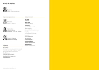 Cartea Antreprenorilor 2014 România | 176
Echipa de proiect
Implementare și coordonare
Comunicare
Elena Badea
Director de Marketing
Realizare interviuri
Alex Milcev
Tax Partner
Gabriel Sincu
Tax Executive Director
Florin Vasilică
Transaction Advisory Leader
Adrian Georgescu
Country Business Development Leader
Oana Nica
Business Development Manager
Elena Badea
Director de Marketing
Gabriela Streza
Programme Manager
Constantin Măgdălina
Marketing Senior Associate
Oana Gorbănescu
Marketing Senior Associate
Mihaela Matei
Marketing & Communications Supervising Associate,
Coordonatorul proiectului Antreprenorii vorbesc:
Barometrul antreprenoriatului românesc
Oana Gorbănescu
Comunicare Internă și Externă
Georgiana Axinia și Daniela Grec
Video & Multimedia
Constantin Măgdălina
Marketing Senior Associate
Gabriela Streza
Programme Manager
Entrepreneur Of The Year™ România
Bogdan Ion
Sponsor Proiect EOY în România
 