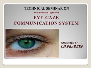 PRESENTED BY
CH.PRADEEP
TECHNICAL SEMINAR ON
www.SeminarsTopics.com
 