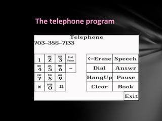 The telephone program
 