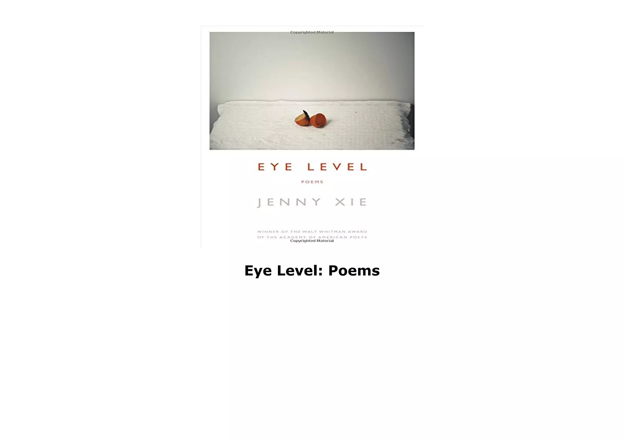 Next Level Poem Eye Level: Poems | PDF