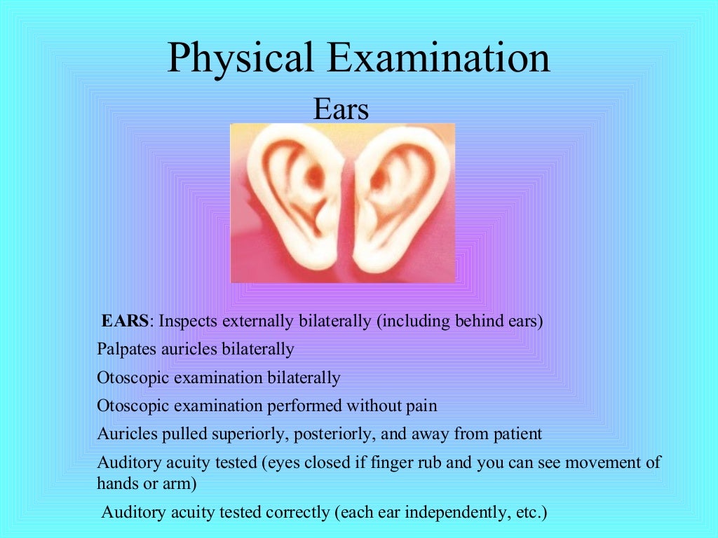 Eye and ear assessment