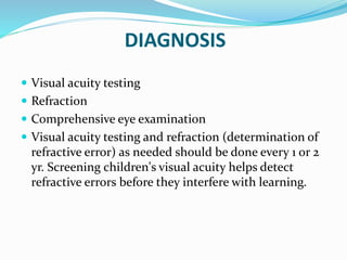 Refractive error and conjuctivitis for nursing | PPTX