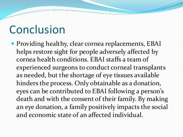 Eye Bank Association Of India Provides Corneal Transplants