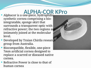 EYE BANKING AND KERATOPROSTHESIS. For eduactiks. | PPTX