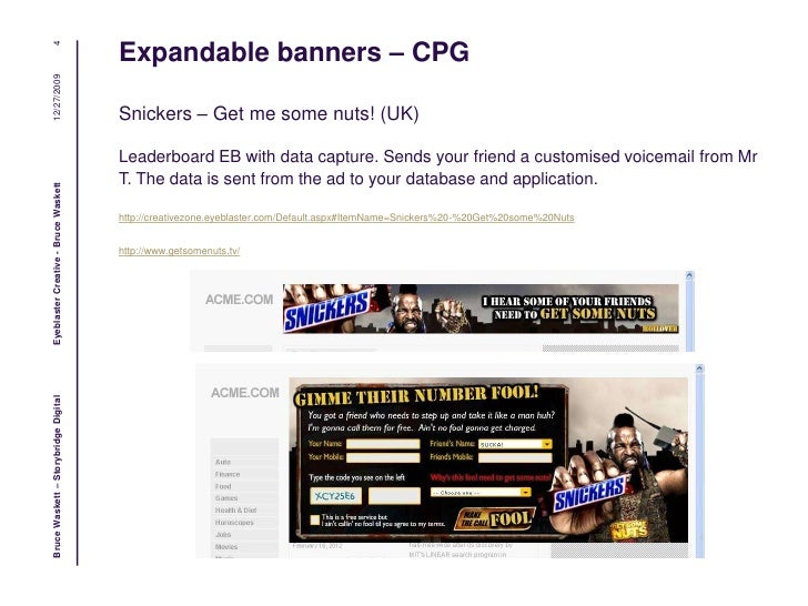 Eyeblaster Online Ads Examples