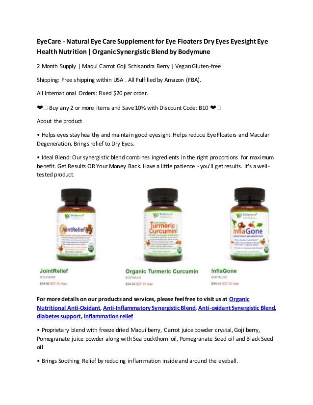 Eye care natural eye care supplement for eye floaters dry eyes eyesight