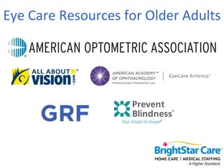 Eye Care Resources for Older Adults
 