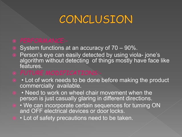 Eye Directive Wheel Chair PPT