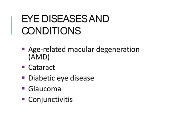 common eye diseases powerpoint presentation | PPTX | Eye and Vision ...