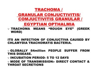 Trachom Eye disorders | PDF