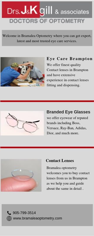 Eye exam, eye glasses and contact lenses in brampton. 