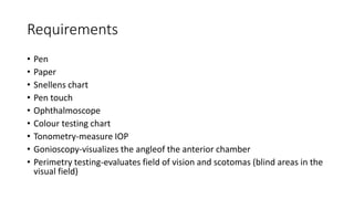 EYE Examination.pptx- ANATOMY AND PHYSIOLOGY | PPTX