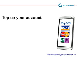 Top up your account
http://mHealthInsight.com/2013/02/12/
 