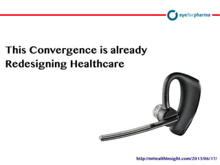 David Doherty
This Convergence is already
Redesigning Healthcare
http://mHealthInsight.com/2013/06/17/
 