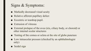 Decreases Visual Sign EYEINJURIES AND causes of depth line count | PDF