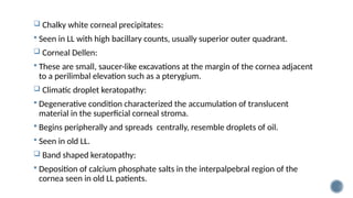 EYE INVOLVEMENT IN LEPROSY dermatology and leprosy | PPTX