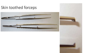 Skin toothed forceps
 