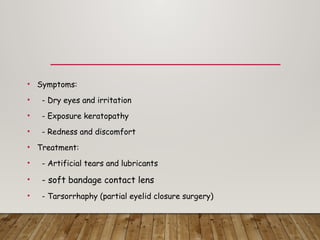 eyelid disorders.pptx various disorders of Lid | PPTX