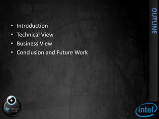 IntroductionTechnical ViewBusiness ViewConclusion and Future Work3OUTLINE