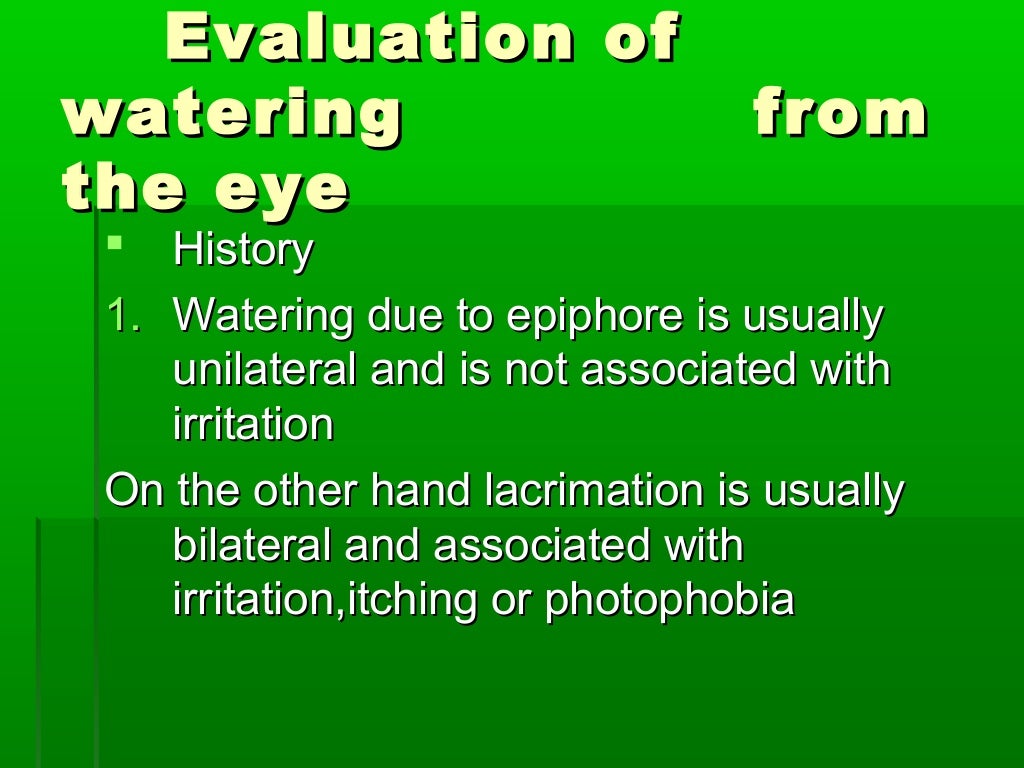 Eye presentation causes of a watering eye and evaluation,dr.mohammad