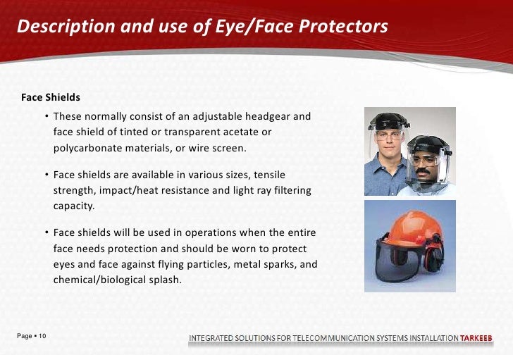 Eye protection safety training