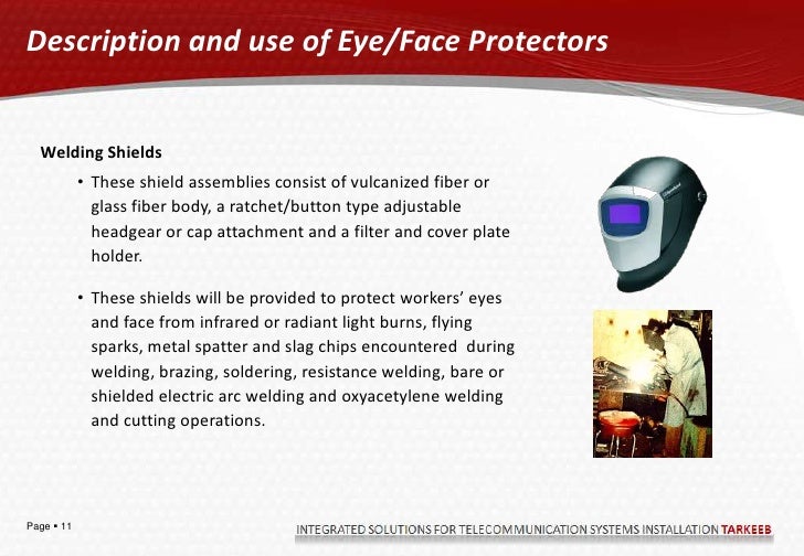 Eye protection safety training