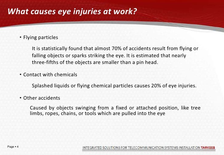 Eye protection safety training