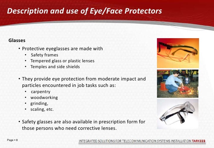 Eye protection safety training