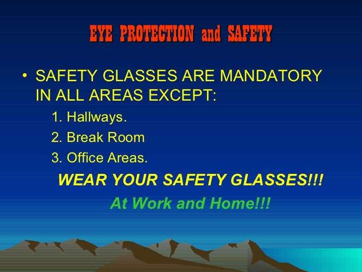 Eye safety presentation