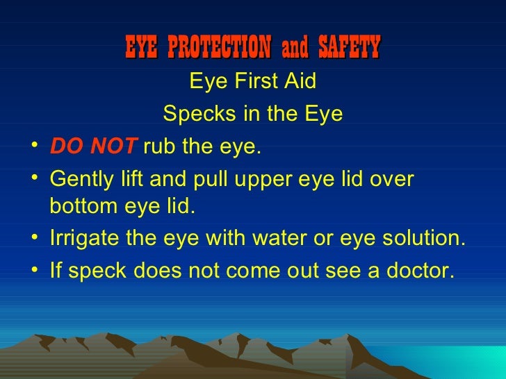 Eye safety presentation