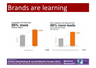 Brands are learning




                 @joantxo
                 #smtravel11
 