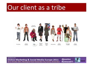 Our client as a tribe




                   @joantxo
                   #smtravel11
 