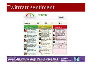 Twitrratr sentiment




                      @joantxo
                      #smtravel11
 